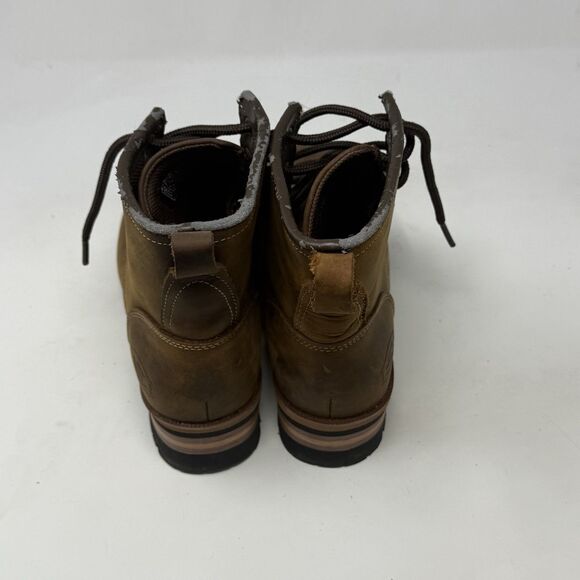 Skechers Logger Boots Womens 6.5 Brown Leather Chunky Heel Y2K Biker 47808 - Picture 10 of 16